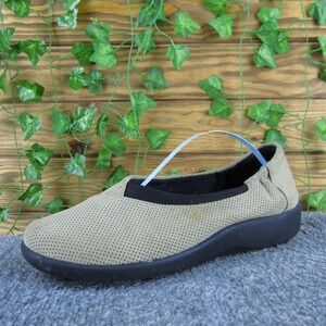 Clarks Women Sillian Jetay Flat Tan Fabric Sz 8 Medium Used 2025